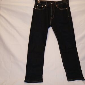 Levi's Slim Black Jeans with Contrast Stitching